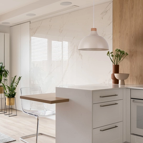 Kopułowa lampa wisząca Cap 5664 TK Lighting do salonu drewniana beżowa