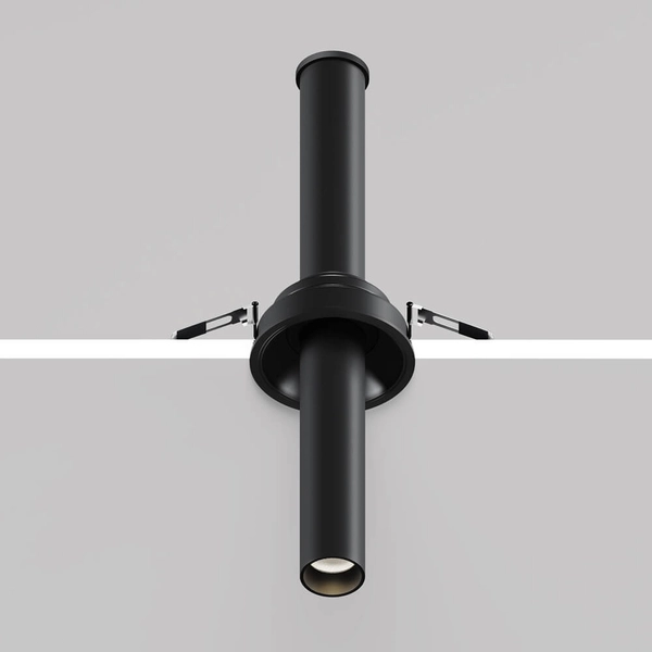 Sufitowa lampa podtynkowa Focus C140RS-L300-7W3K-B LED 7W 3000K tuba czarna