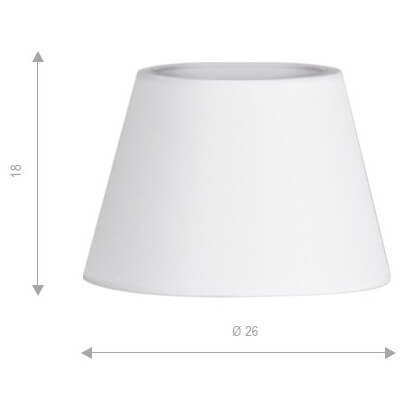 Abażur materiałowy do lampy SHADE ZF AZ2602 Azzardo okrągły 26 cm biały