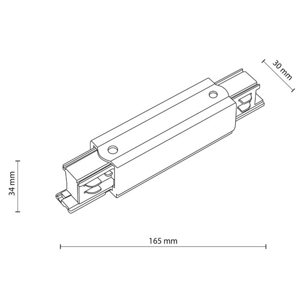 Łącznik prosty trójobwodowy z zasilaniem Tracer 4531 TK Lighting do szynoprzewodu