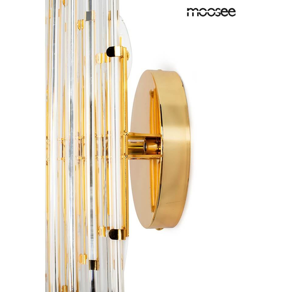 Sypialniana lampa ścienna Palazzo MSE010100327 Moosee kryształ przezroczysta złota