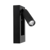 Regulowany ścienny kinkiet CORE czarny W0430 LED 3W 3000K tubka