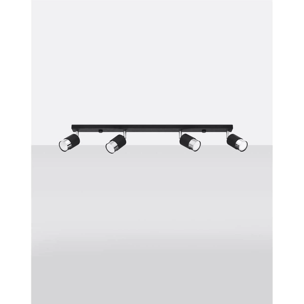 Regulowana lampa sufitowa SL.1067 do garderoby czarna chrom