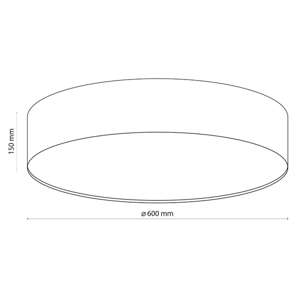 Salonowy plafon glamour Rondo 4843 TK Lighting tkaninowy abażur złoty