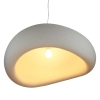 Lampa wisząca nowoczesna biała tworzywo STONE DN426-800 kloszowa E27 do jadalni 1p