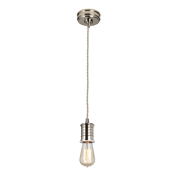 Pokojowa lampa wisząca DOUILLE-P-PN retro oprawka nikiel