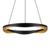 Wisząca lampa do jadalni PATAPO LE44460 LED 53W 3000K ring czarna złota