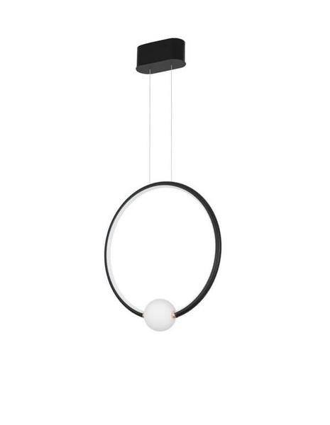 Lampa wisząca ring Fria LE41394 Luces Exclusivas kula LED 256W 3000K czarna