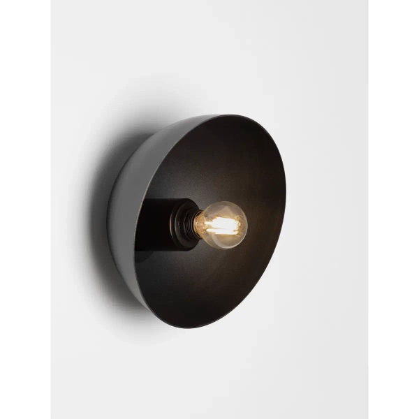 Dekoracyjna okrągła lampa na ścianę VENTORO LE45590 czarna