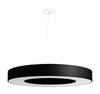 Wisząca LAMPA materiałowa SL.0754 okrągła OPRAWA zwis abażurowy czarny