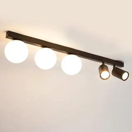 Przysufitowa lampa Tavira 41262 kulista tuby metalowe białe czarne