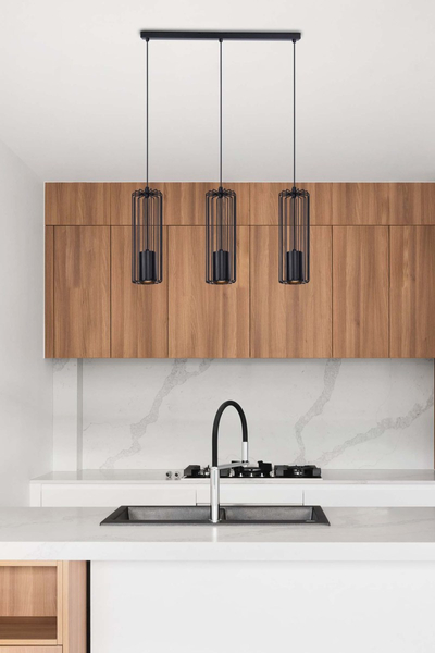 Lampa wisząca Falcon K-4931 tuby na listwie czarne