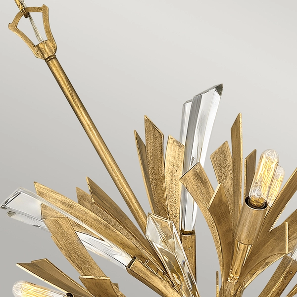 Kryształowa lampa wisząca QN-VIDA-13P-S crystal złota