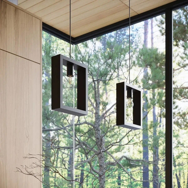 Wisząca lampa do salonu Aries SL.1311 Sollux pojedyncza wenge