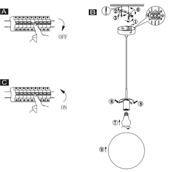 LAMPA wisząca VARUS 15852 Globo szklana OPRAWA zwis kula ball chrom przezroczysta