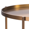 Okrągły stolik kawowy Moon DP-F80 copper Moos do salony miedziany