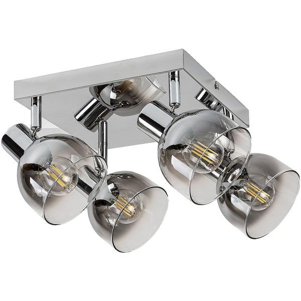 Kwadratowa lampa sypialniana Tarien 3250 z regulacją nad łóżko chrom