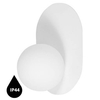 Lampa ścienna łazienkowa Hanea HA0110S0 szklana IP44 biała