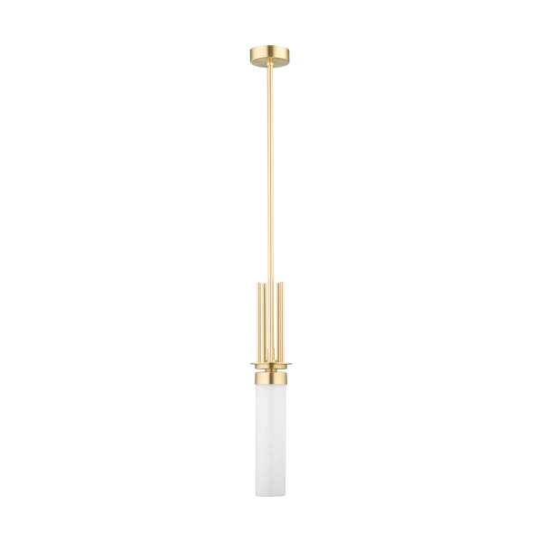 Wisząca lampa Mussa MUS-ZW-1 (ZM) LED 4,5 3000K tuba mosiądz biała