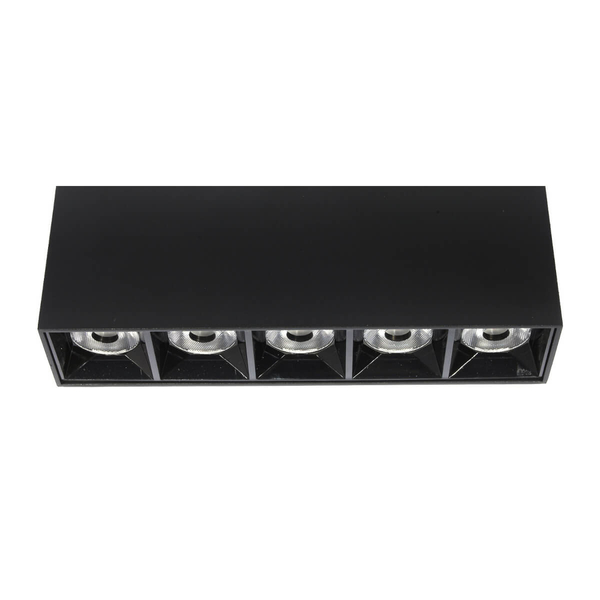 Metalowa lampa sufitowa 1062 Domeno LED 15W 4000K punkty czarna