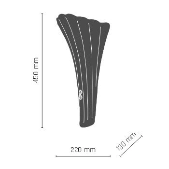 Szklany kinkiet ścienny Petalo 8798 antyczny rzeźbiony na przedpokój złoty