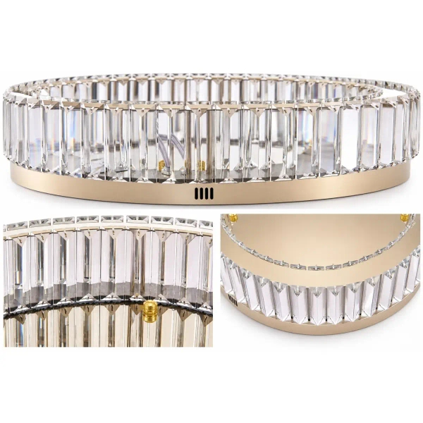 Plafon kryształowy APOLLO ST-8876W-50 złoty LED 12W glamour