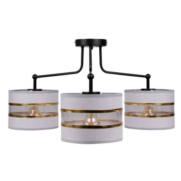 Sufitowa lampa z abażurami Andy 33-00514 biały złoty czarny