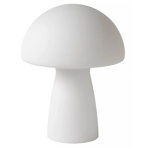 Biała lampa stojąca Fungo na szafkę nocną do sypialni