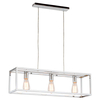 LAMPA wisząca SIGALO MD-BR4367-D3 CH Italux industrialna OPRAWA metalowy ZWIS prostokątna klatka loft chrom