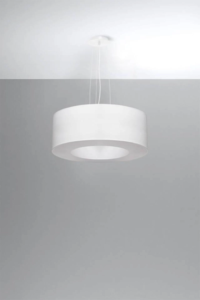 LAMPA wisząca SL.0747 abażurowa OPRAWA zwis okrągły biały