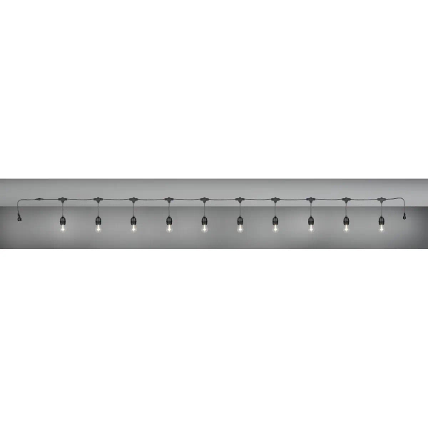 Zewnętrzna girlanda do ogrodu z żarówkami CHAIN R74771132 IP44 czarny
