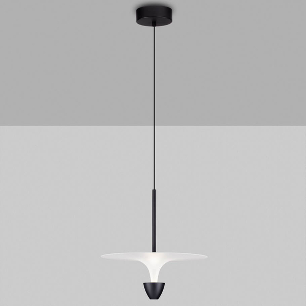 Wisząca lampa talerz UCURENA LE44640 LED 11W 3000W metalowa biała czarna