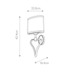 Abażurowy kinkiet ścienny Falmouth BATH-FALMOUTH-PC LED 4W Elstead IP44 chrom czarny