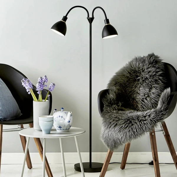 Loftowa lampa podłogowa Ray 63224003 Nordlux podwójna czarna