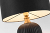 Stołowa lampa Tamiza LP-1515/1T big abażurowa czarna złota