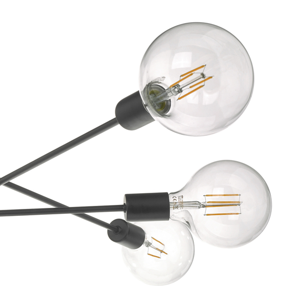 Wisząca lampa Alana ALA0622 Dar Lighting molekuły sticks czarne
