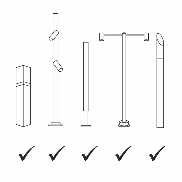 Element montażowy na podłożu Garden 9954 Shilo IP44 czarny