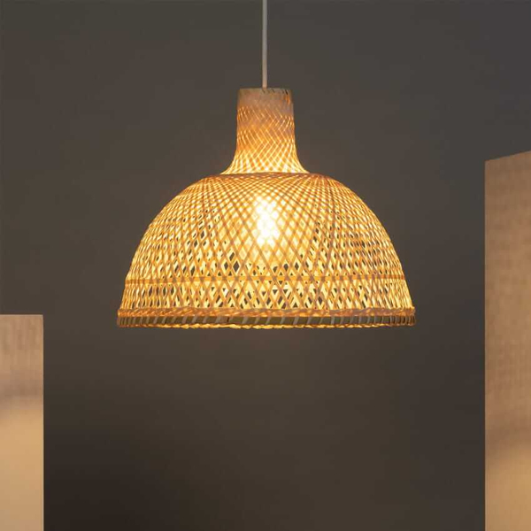 Pleciona lampa bambusowa Boho ABR-NLW29-BH-E27 Abruzzo wisząca naturalny