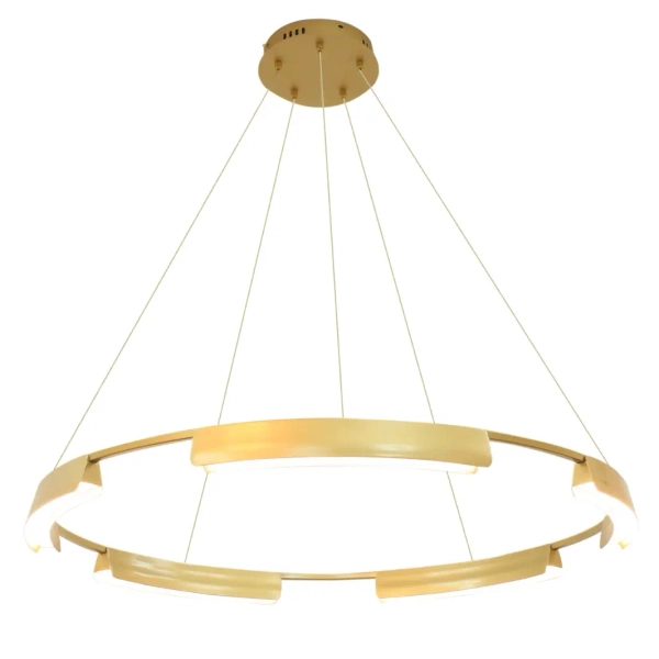 Ledowa lampa wisząca Tura LP-9786/1P 80cm GD LED 45W CCT pierścień złoty