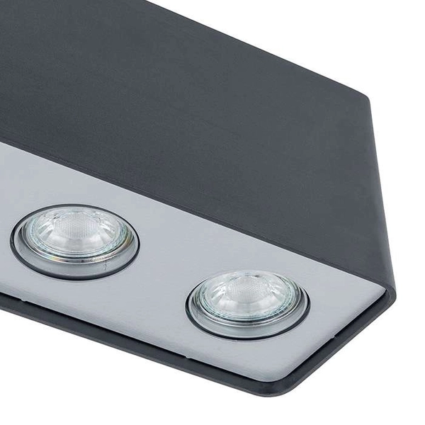 Natynkowa LAMPA downlight HARRIS FH31433S-BL LED 12W Italux metalowy spot prostokątny sufitowy czarny