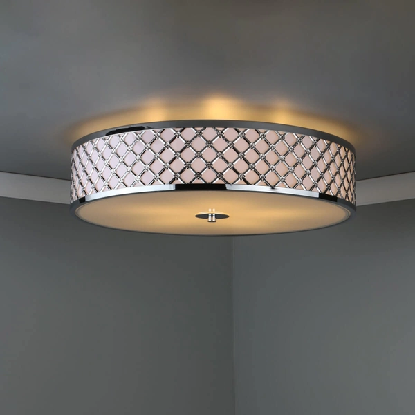 Plafon sufitowy Civic CIV5050 Dar Lighting hampton biały chrom