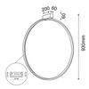 Ścienny kinkiet Agaro 4315 Shilo LED 27W 4000K ring do pokoju złoty