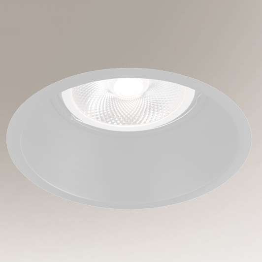 Wpust LAMPA sufitowa KAMI 7379 Shilo podtynkowa OPRAWA okrągła OCZKO metalowe białe