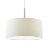 Lampa wisząca RONDA biała tkaninowa metalowa abażur nowoczesna 3xE27 do salonu RON102
