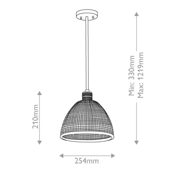 Wisząca szklana lampa Hampstead przydymiona czarna industrialna 1xE27 1-p ELS-HAMPSTEAD-P-BLK