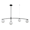 Modernistyczna LAMPA wisząca SENAI PND-31322-4A-SB Italux metalowa OPRAWA szklane kule zwis czarny