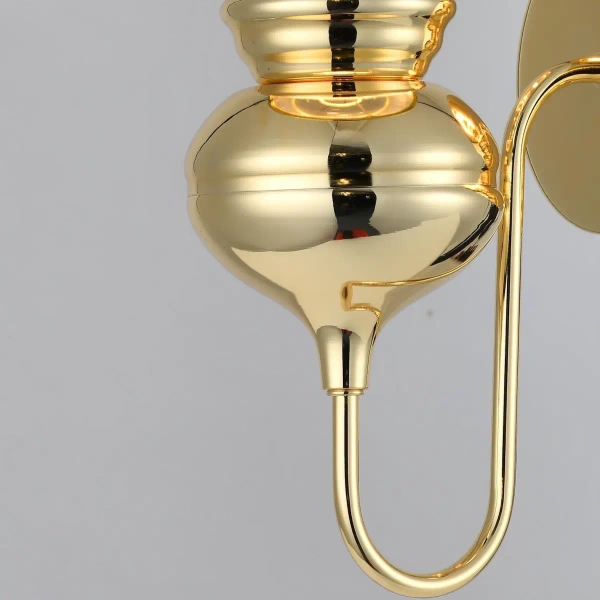 Kinkiet ścienny z abażurem Queen MB-8046-18 gold Step hampton złoty