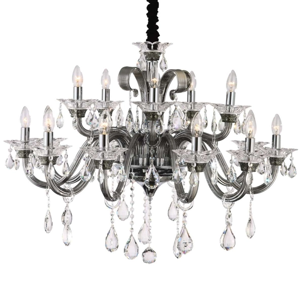 Żyrandol DUNJA 64104-15 świecznikowa z kryształkami maria teresa chrom