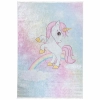 Dywan prostokatny Jednorożec 322807 do pokoju dziecięcego różowy