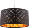 Wisząca lampa Clarke 15229H okrągła ażurowa czarna złota